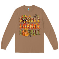 Toasted Coconut Gobble gobble turkey Thanksgiving Long Sleeve Tee - NancyCooperArtShop