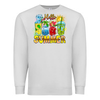 Dove Grey Hello Summer Premium Sweatshirt - CowhideDigitalArt