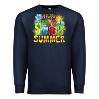 Navy Hello Summer Premium Sweatshirt - CowhideDigitalArt