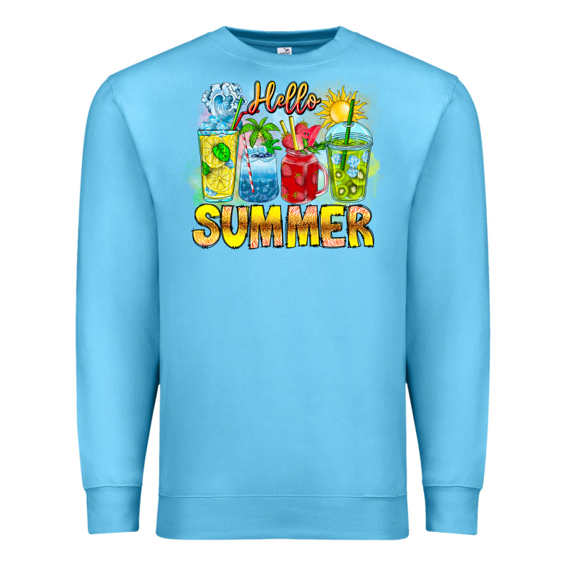 Hello Summer Premium Sweatshirt by CowhideDigitalArt | Teevron