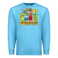 Ocean Blue Hello Summer Premium Sweatshirt - CowhideDigitalArt