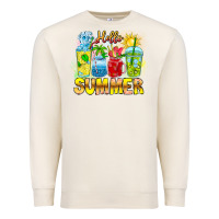 Sandshell Hello Summer Premium Sweatshirt - CowhideDigitalArt