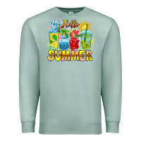 Seafoam Hello Summer Premium Sweatshirt - CowhideDigitalArt