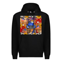 Black Fourth Of July Truck Premium Hoodie - FaDigitalArtStudio