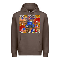 Coffee Fourth Of July Truck Premium Hoodie - FaDigitalArtStudio