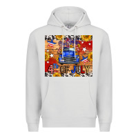 Dove Grey Fourth Of July Truck Premium Hoodie - FaDigitalArtStudio