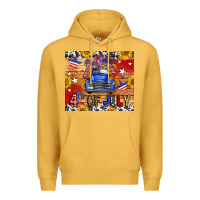 Mustard Fourth Of July Truck Premium Hoodie - FaDigitalArtStudio