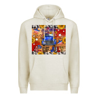 Oatmeal Heather Fourth Of July Truck Premium Hoodie - FaDigitalArtStudio