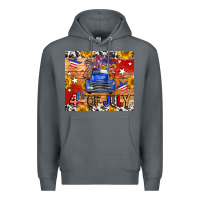 Rock Fourth Of July Truck Premium Hoodie - FaDigitalArtStudio