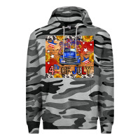 Slate Camo Fourth Of July Truck Premium Hoodie - FaDigitalArtStudio