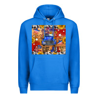 True Royal Fourth Of July Truck Premium Hoodie - FaDigitalArtStudio