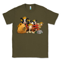 Army Green farm animals with sunflower headbands Classic Tee - Jasminsmagicworld