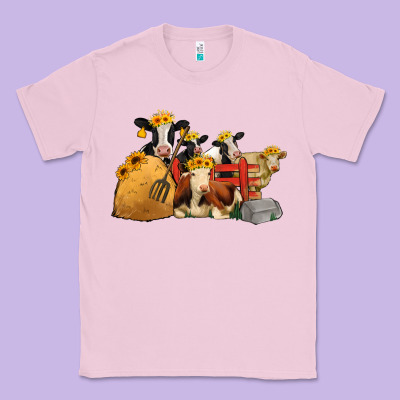 Farm Animals With Sunflower Headbands Classic Tee Designed By Jasminsmagicworld
