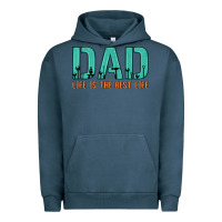 Pigment Midnight Navy dad life is the best life Urban Hoodie - Artiststas