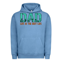 Pigment Pebble Blue dad life is the best life Urban Hoodie - Artiststas