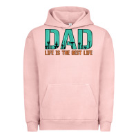 Pigment Salmon dad life is the best life Urban Hoodie - Artiststas
