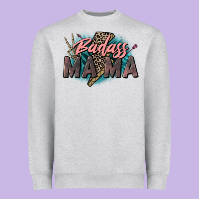 Badass Mama Mother's Day Png Sublimation Design Do Heavyweight Sweatshirt Designed By Cowgirlartshop