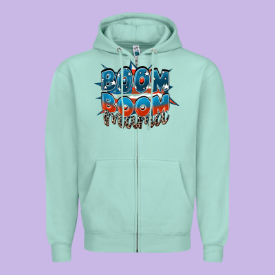 Boom Boom Mama Mother's Day Zipper Hoodie Designed By Fadigitalartstudio