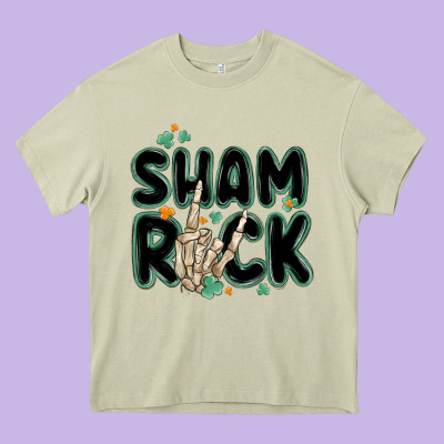 Sham Rock Heavy Core Tee Designed By Maliassmallbusiness