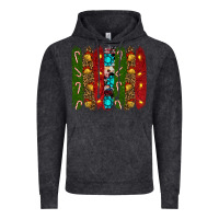 Vintage Black christmas brushstrokes Vintage Hoodie - RanaPortraitStore