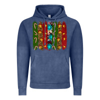 Vintage Denim christmas brushstrokes Vintage Hoodie - RanaPortraitStore