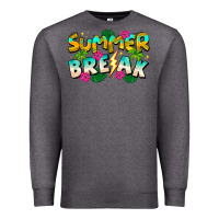 Charcoal Heather Summer Break Premium Sweatshirt - CowhideDigitalArt
