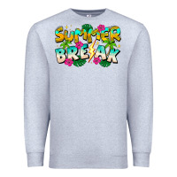 Heather Grey Summer Break Premium Sweatshirt - CowhideDigitalArt