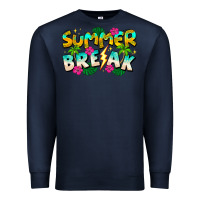 Navy Summer Break Premium Sweatshirt - CowhideDigitalArt