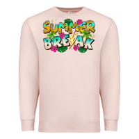 Pale Pink Summer Break Premium Sweatshirt - CowhideDigitalArt