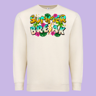 Summer Break Premium Sweatshirt Designed By Cowhidedigitalart