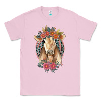 Bubblegum Pink flower cow Classic Tee - Jasminsmagicworld