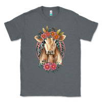 Charcoal Heather flower cow Classic Tee - Jasminsmagicworld