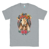 Heather Grey flower cow Classic Tee - Jasminsmagicworld