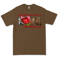 Cacao let all that you do be done in love i corinthians Premium Tee - NancyCooperArtShop