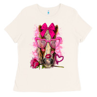 Bone valentines day horse with sunglasses Ladies Tee - NancyCooperArtShop