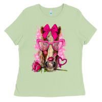 Matcha valentines day horse with sunglasses Ladies Tee - NancyCooperArtShop