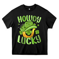 Black howdy go lucky st patrics day Heavy Core Tee - MaliasSmallBusiness
