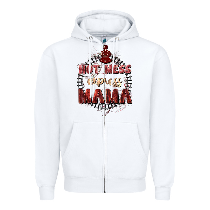 Hot Mess Express Mama Mother's Day Zipper Hoodie by FaDigitalArtStudio | Teevron