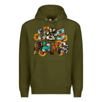 Army Green Dog Mama Mother's Day Premium Hoodie - FaDigitalArtStudio