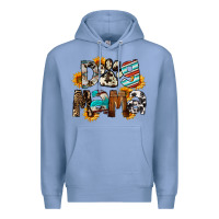Colony Blue Dog Mama Mother's Day Premium Hoodie - FaDigitalArtStudio