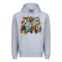 Heather Grey Dog Mama Mother's Day Premium Hoodie - FaDigitalArtStudio