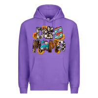 Purple Dog Mama Mother's Day Premium Hoodie - FaDigitalArtStudio