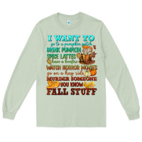 Matcha I want to Fall stuff Long Sleeve Tee - NancyCooperArtShop