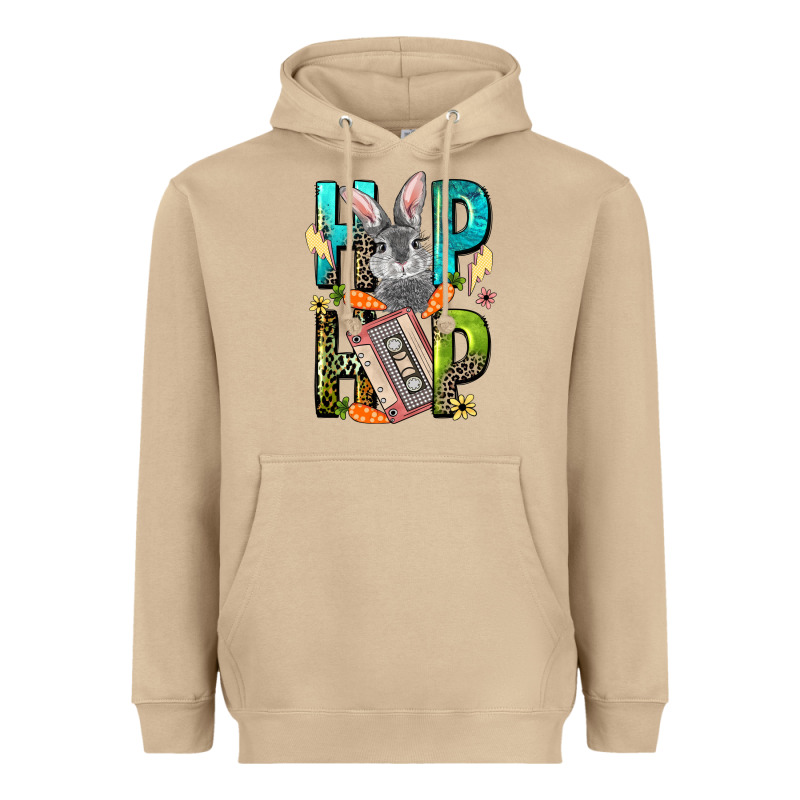 Western Hip Hop Bunny Easter Day Heavyweight Hoodie by LillyAllenDesigns | Teevron