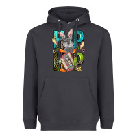 Smoke Western hip hop Bunny Easter Day Heavyweight Hoodie - LillyAllenDesigns