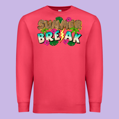 Summer Break Premium Sweatshirt Designed By Cowhidedigitalart