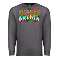 Charcoal Heather Summer Break Premium Sweatshirt - CowhideDigitalArt