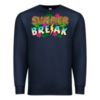 Navy Summer Break Premium Sweatshirt - CowhideDigitalArt