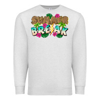 Oatmeal Heather Summer Break Premium Sweatshirt - CowhideDigitalArt