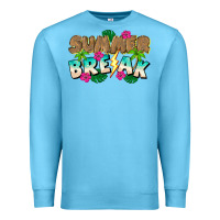 Ocean Blue Summer Break Premium Sweatshirt - CowhideDigitalArt